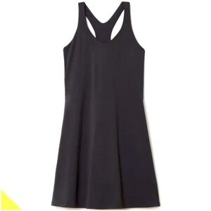 Girlfriend Collective Womens Lola V-Neck Sport Dress Tennis Mini Black Sz S NWT